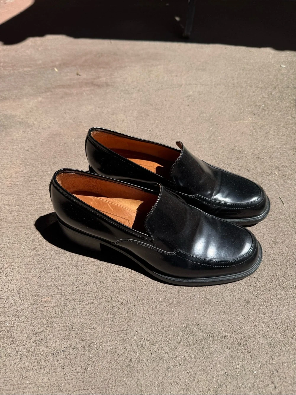 Coach Black Leather Women's Slip-On Loafers
